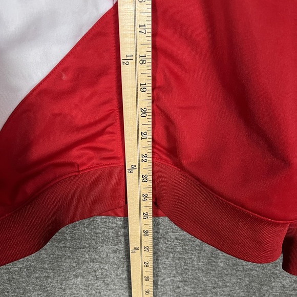 Peru National Team Soccer Jacket Mens Small Red White Umbro Track Zip Top - Picture 6 of 11